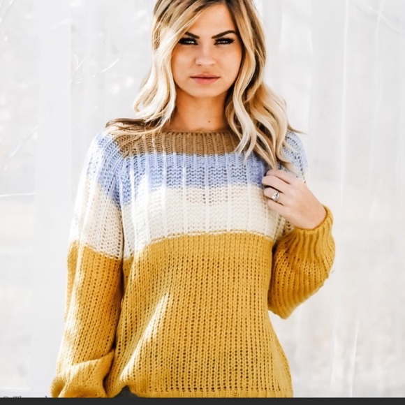 💃🏻Stacy Color Block Knit Sweater - Picture 8 of 8
